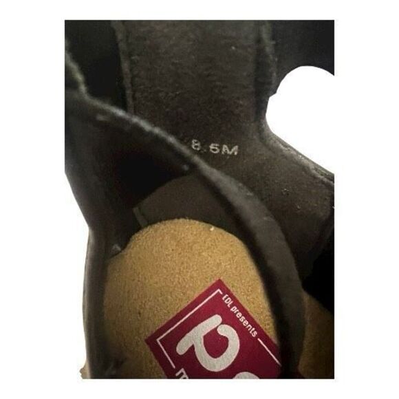 Women Black Elastic Ankle Straps Ballerina Walking Flats Size 8.5M Dress Shoes - Picture 11 of 12